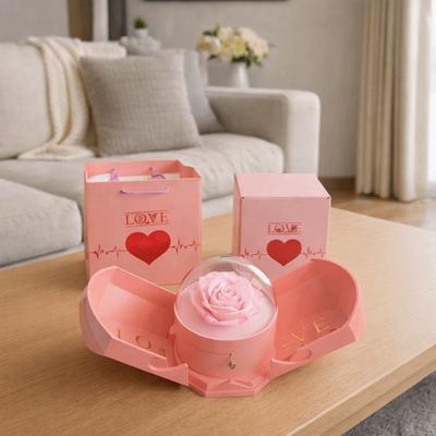 Decorative Rose Drawer Packaging Box Romantic Dried Flowers Necklace Box  Anniversary Present