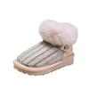 Snow boots female treasure 2025 winter new velvet thickened warm baby girl winter shoes princess non-slip soft sole girl