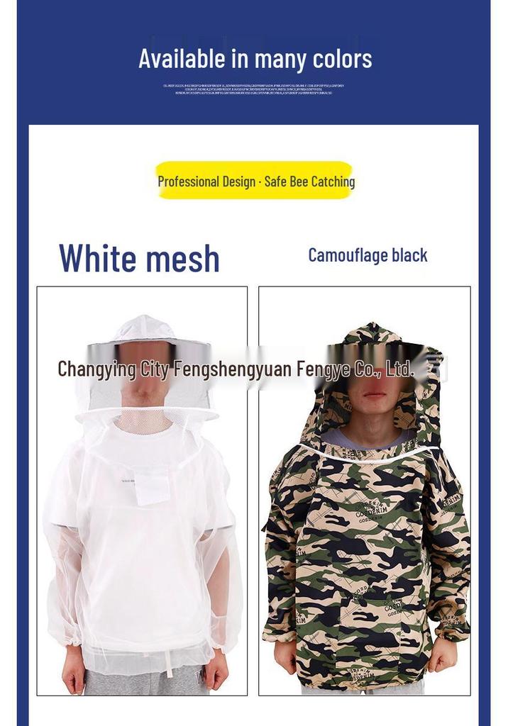 Beekeeping Half Body Suit with Hood – Breathable & Protective Anti-Bee Clothing