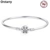 New Arrival 925 Silver Cute Cat Paw Animal Pet Paw Print Charm Bracelet for Women Silver Gift Jewelry