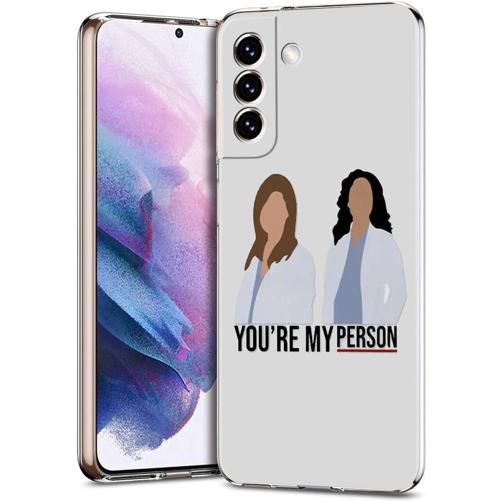 Greys Anatomy You Are My Person Phone Case For Samsung Galaxy S24 Ultra S23 FE S22 S20 S21 5G S10 S9 Plus S10E S8 Clear Cover