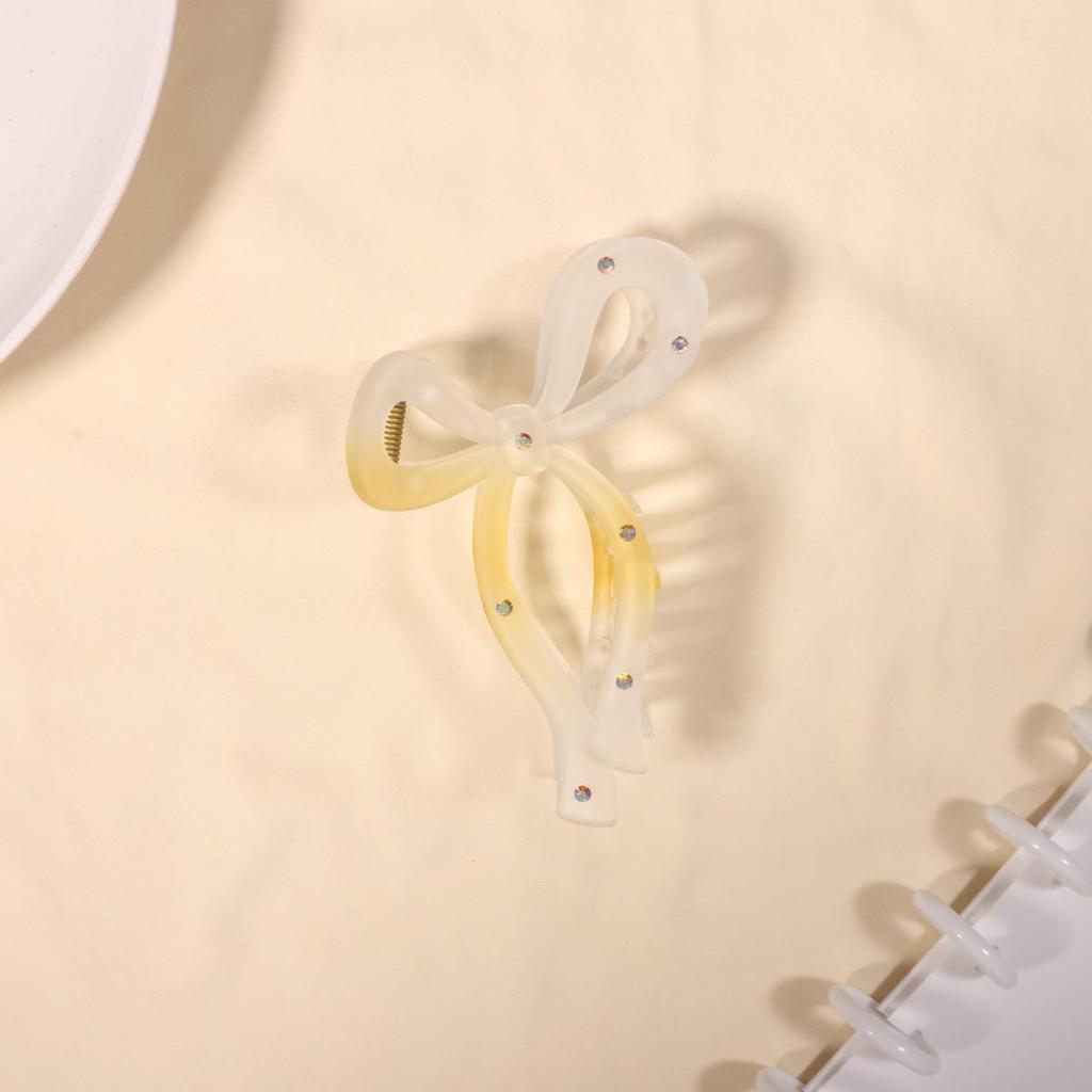 French Minimalist Frosted Gradient Shark Hair Clip - Jelly Color Hair Accessory for Women