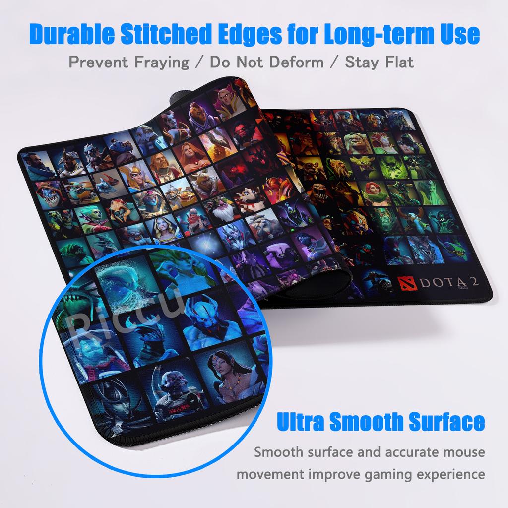 Anime Mauspads DOTA 2 Gummi Teppich Computerspiel Zubehör Groß Rutschfest Tapis De Souris Mauspads Schreibtischunterlage Schreibtischschutz