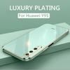 Quadratische Galvanisierte Handyhülle für Huawei P Smart Pro Y9S Stoßfeste Weiche TPU-Silikon-Rückabdeckung Fundas
