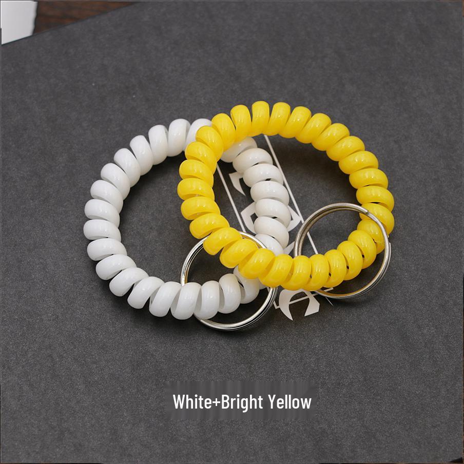 Minimalist Spring Coil Bracelet Keyring & Hair Tie