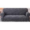 Polar Fleece Skirted Sofa Cover New Four Person Protective Cover Universal Anti Cat Scratch Elastic Sofa Cover