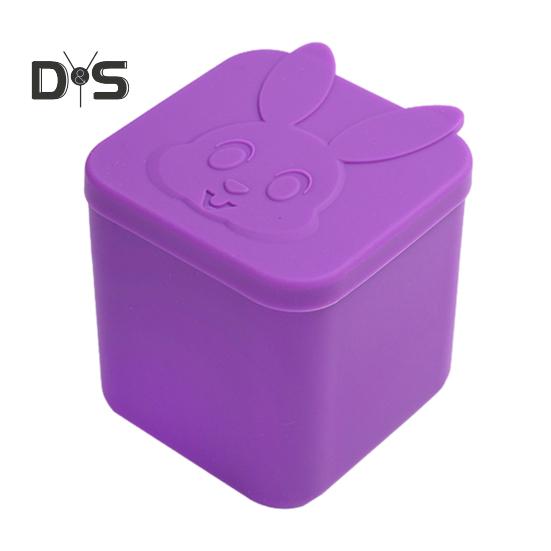 Silicone Bear Bunny Dips Containers Salad Dressing Container Condiment Snacking Box with Lids Food Safe Lunchbox Organizer for Kids