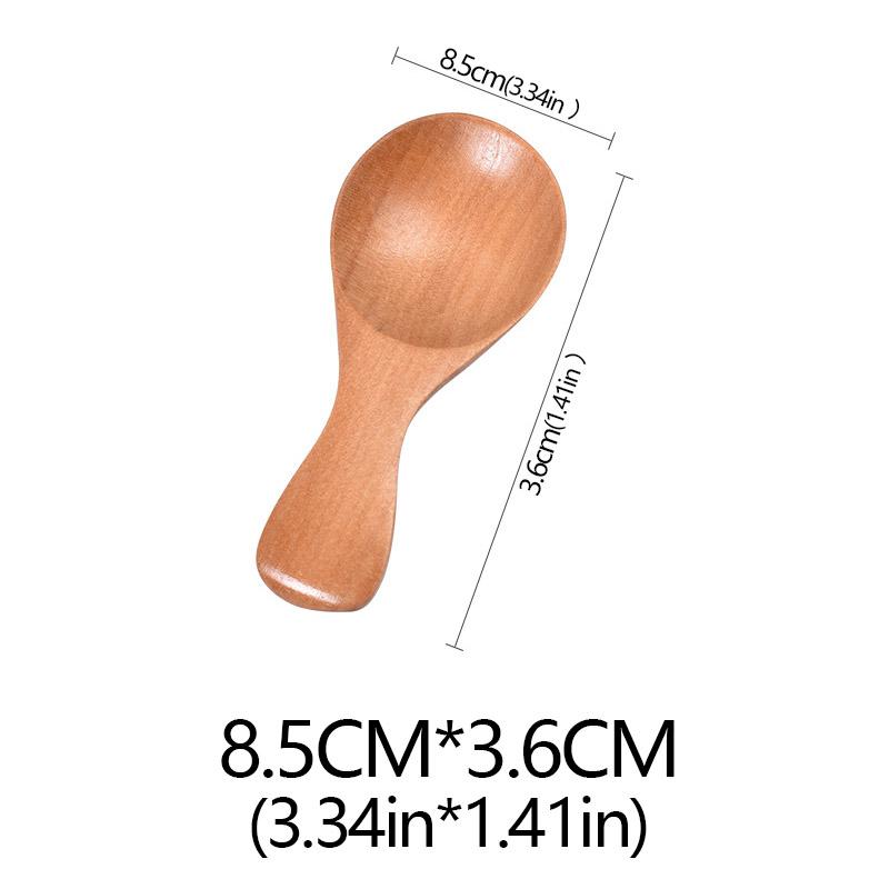 

Mini Wood Teaspoons Seasoning Scoop Honey Coffee Spices Teaspoon Short Handle Spoon Cooking Household Kitchen Gadgets Tableware