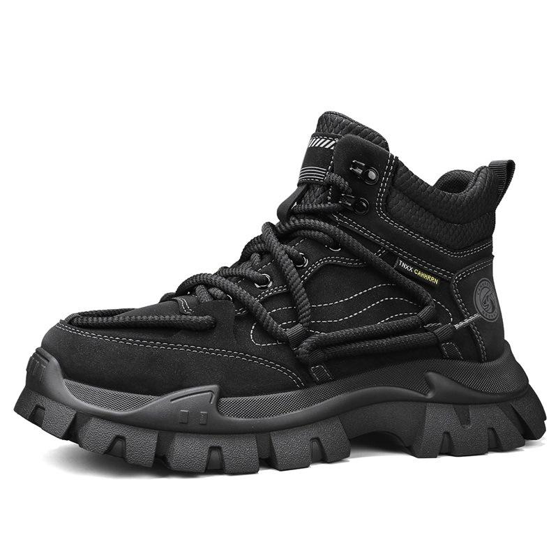Autumn and winter new casual Martin boots men's shoes high-top tooling shoes heightening men's outdoor sports hiking shoes short boots