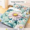 Comforter 3Pcs Daisy Flower Floral Botanical Fresh Nature Theme Bedding Set Suitable For Decoration Bedroom Living Room