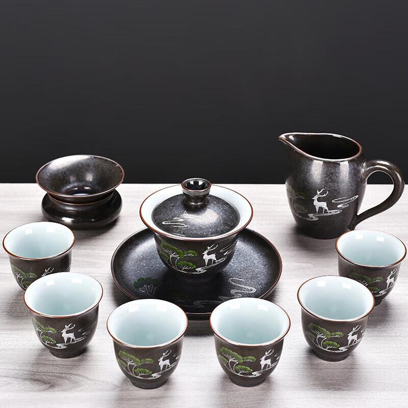 Chaxun 10-Piece Chinese Ceramic Tea Set