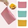 Mini Multifunction Rectangular Wallet Zipper Silicone Travel Pouch Space Saving Waterproof Cosmetic Bag Students