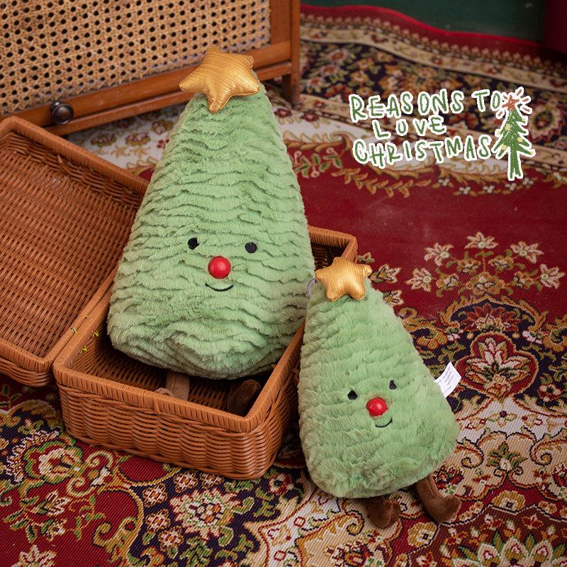 20-40cm Kawaii New Christmas Plush Dolls Pillow Christmas Tree Gingerbread Man Santa Claus Wreath Plush Toys For Girls Gift