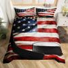 Hockey Duvet Cover Set 2/3pcs Hockey Sports Comforter Cover Polyester Hockey Puck Ball King Queen Size Quilt Cover For Boys