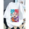 White Plus Size Dragon Ball Anime Printed Summer Men Women Tshirt Casual Parent Child Tops Y2K Harajuku Style Fashion Cute