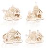 1set Islamic Castle Table Ornaments Eid Mubarak Wooden DIY Puzzle for Home Decoration 2026 Ramadan Muslim Party Supplies Gifts