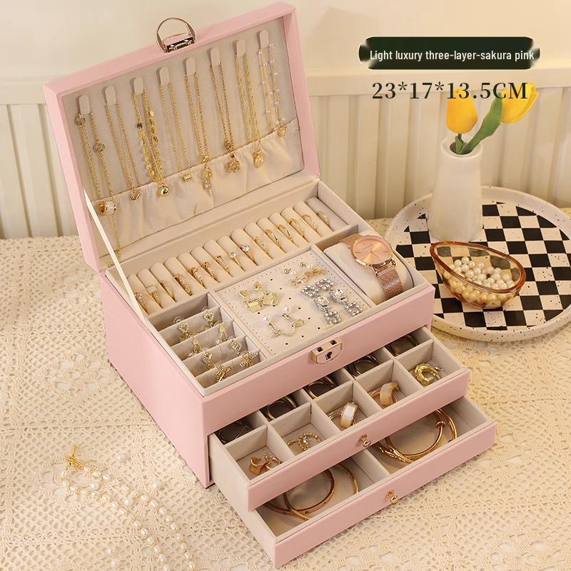 Luxury Anti-Oxidation Jewelry Storage Box: Large Capacity for Rings, Earrings, Necklaces, and Bracelets