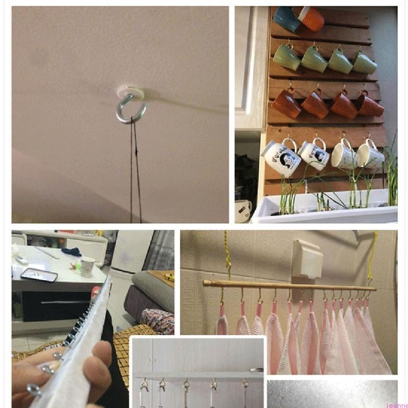 20 Pcs Stainless Steel Eye Screws Hooks Self-Tapping Ceiling Hooks