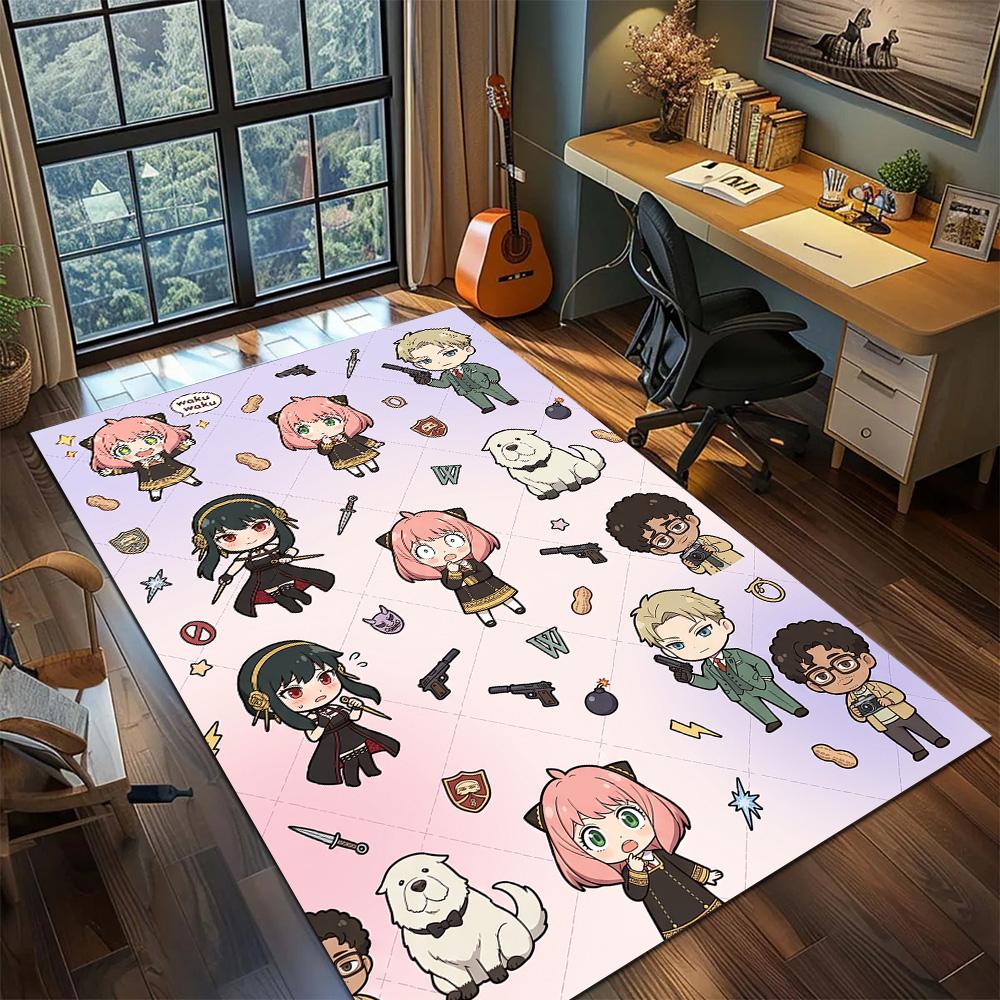 SPY×FAMILY Carpet Floor Mat Gamer Bedroom Home Room Decor Washable Non Slip Large Area YUN6512