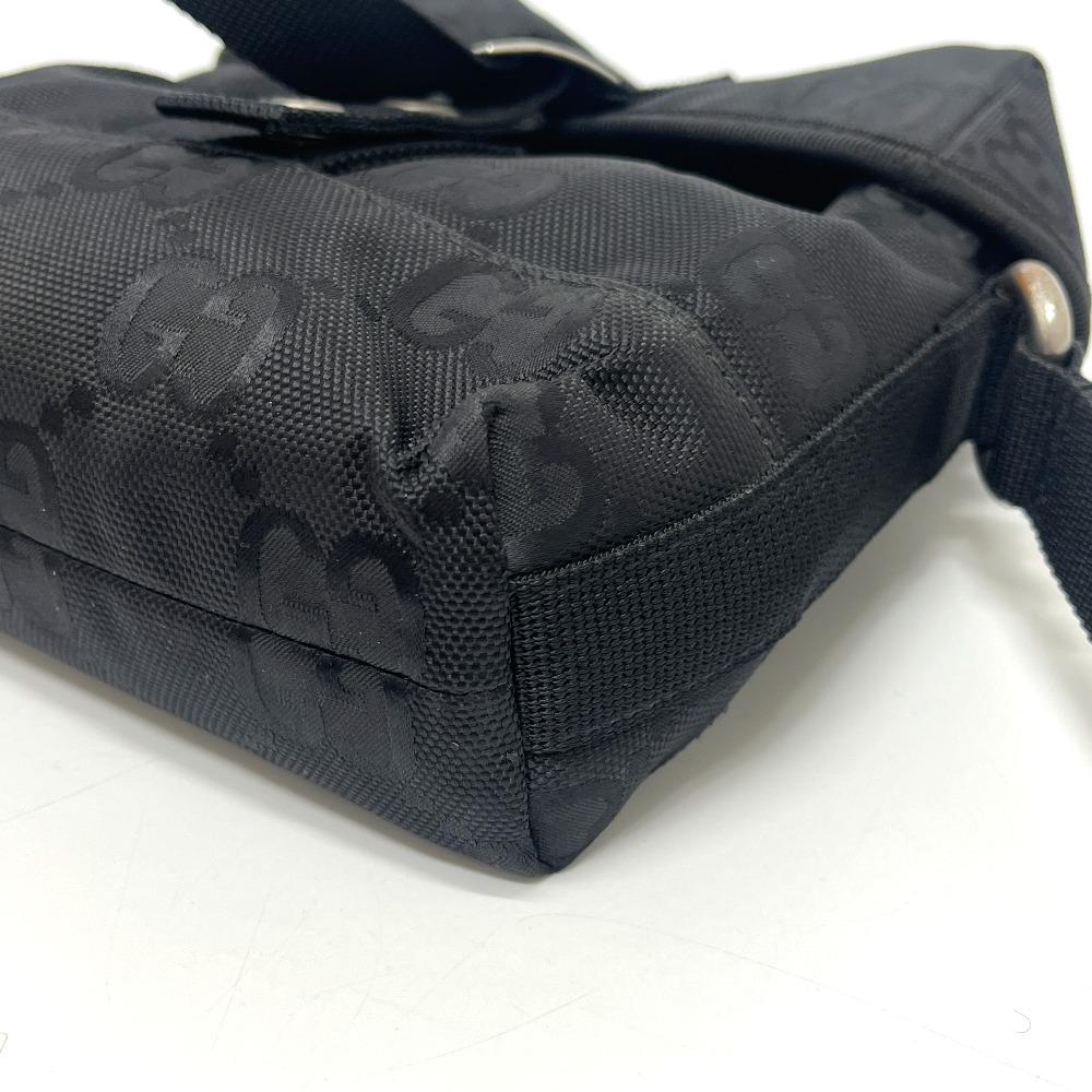 GUCCI 643858 Off the grid Messenger GG Nylon Bag Shoulder Bag Black/SilverHW
