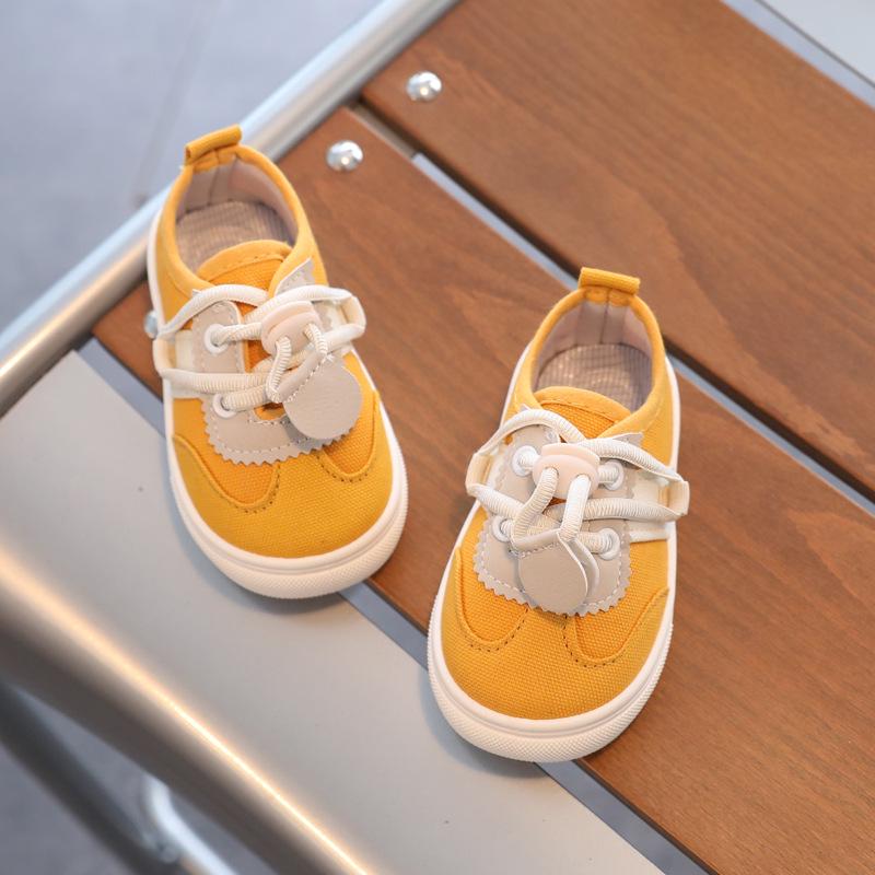 Solid Soft Sole Canvas Slip-On Shoes for Toddlers