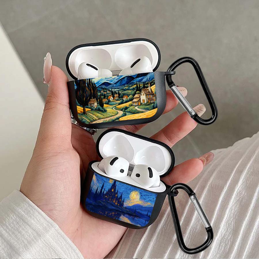Case For Airpods 4 1 Pro 2 Pro3 Pro2 3 Earphone Cases Cover Van Gogh Village