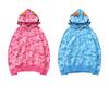 Camouflage Flammen Hai Kapuzenpullover mit Reißverschluss für Teenager Jungen Winter Warm Lässige Oberbekleidung