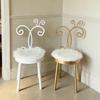 1Pcs Iron Art Back Chair Seat For DIY Scene Model Decoration 1:12 Scale Dollhouse Mini Chair Furniture Model Photo Props