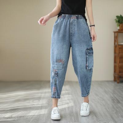 Femei talie înaltă pantaloni harem retro pantaloni sport pantaloni scurți casual stil harem pantaloni scurți