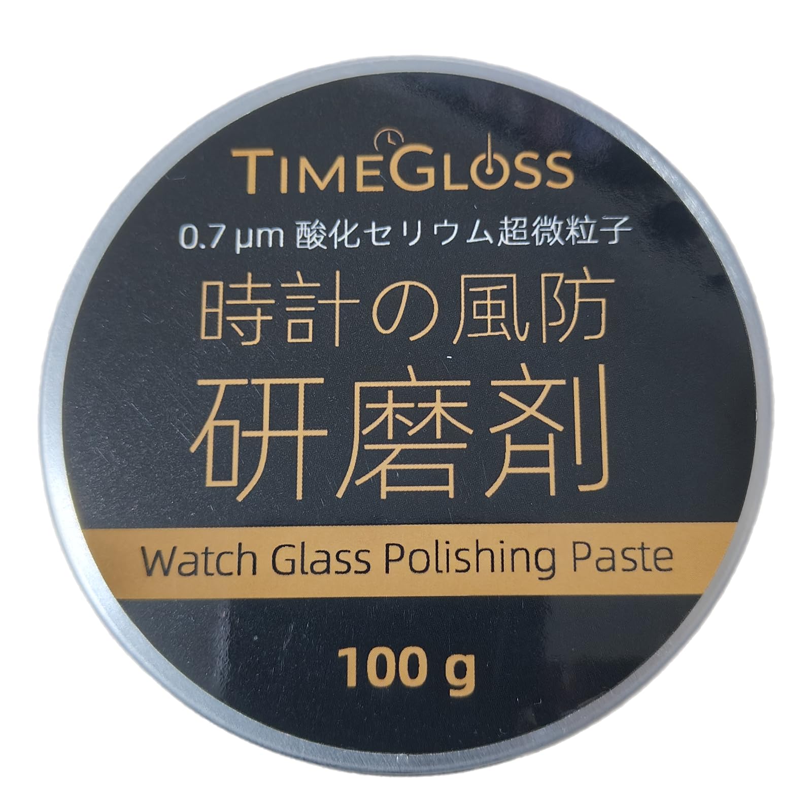 Полировальная паста для стекол часов TIMEGLOSS, 100 г, Специально разработана для часовых стекол, содержит оксид церия для удаления мелких царапин и
