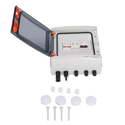 Solar PV Combiner Box 2 String 15A Fuse Lightning Protection IP65 Combiner Box Pre Wired M C Cable