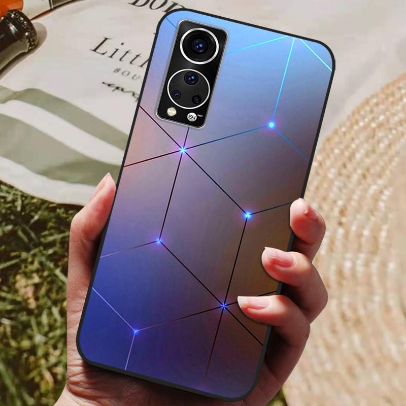 For ZTE Axon 30 5G Case Axon30 Cool Painted Silicone TPU Soft Cover for ZTE Axon 30 30S Cases Black Protective Phone Shells