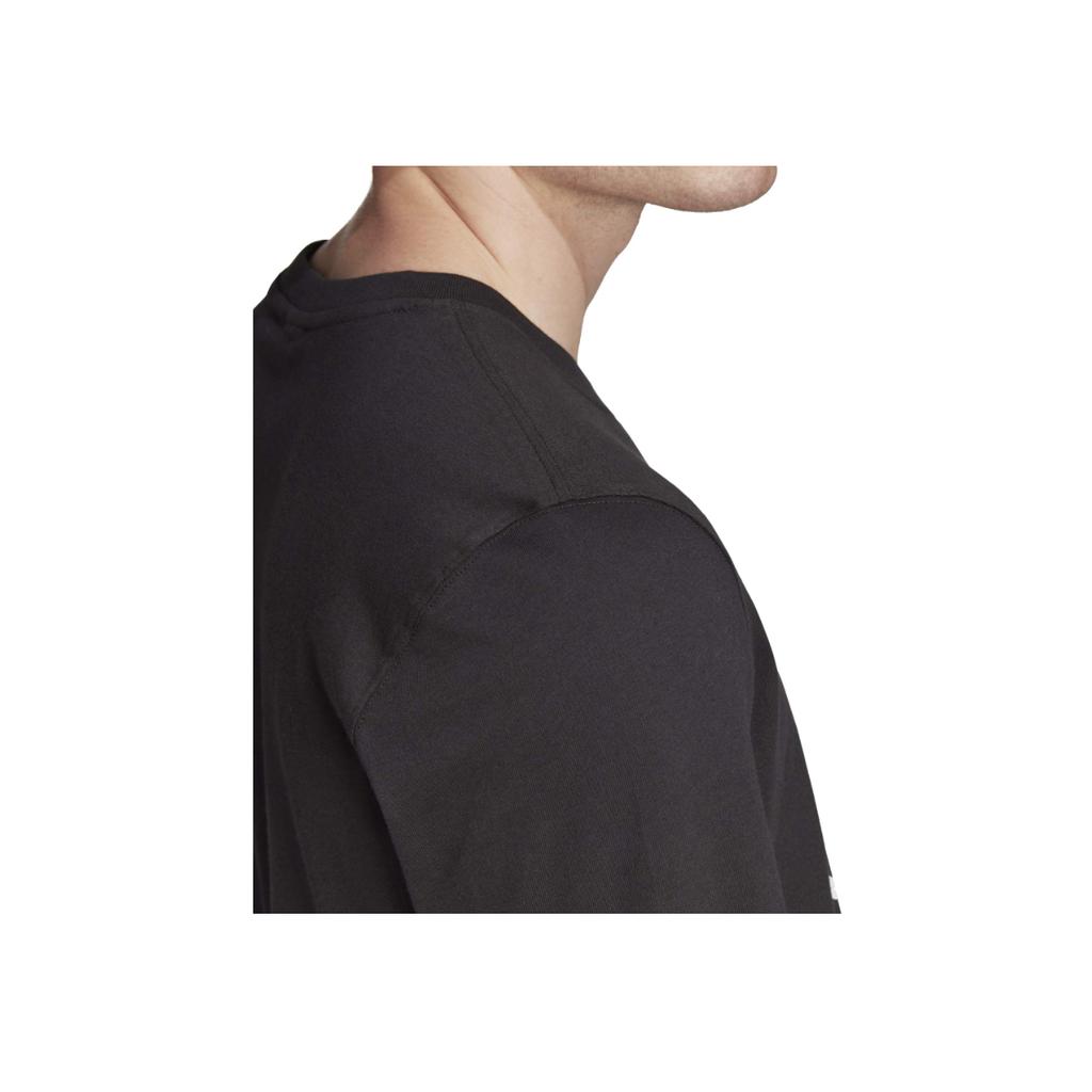 Adidas Trefoil History Comfortable Soft Solid Color Short Sleeve T-Shirt Men Tops Black FM3388