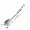 2 Pcs With Bottle Opener Pure Titanium Spork With Tail Hook Outdoor Spork  For Hiking