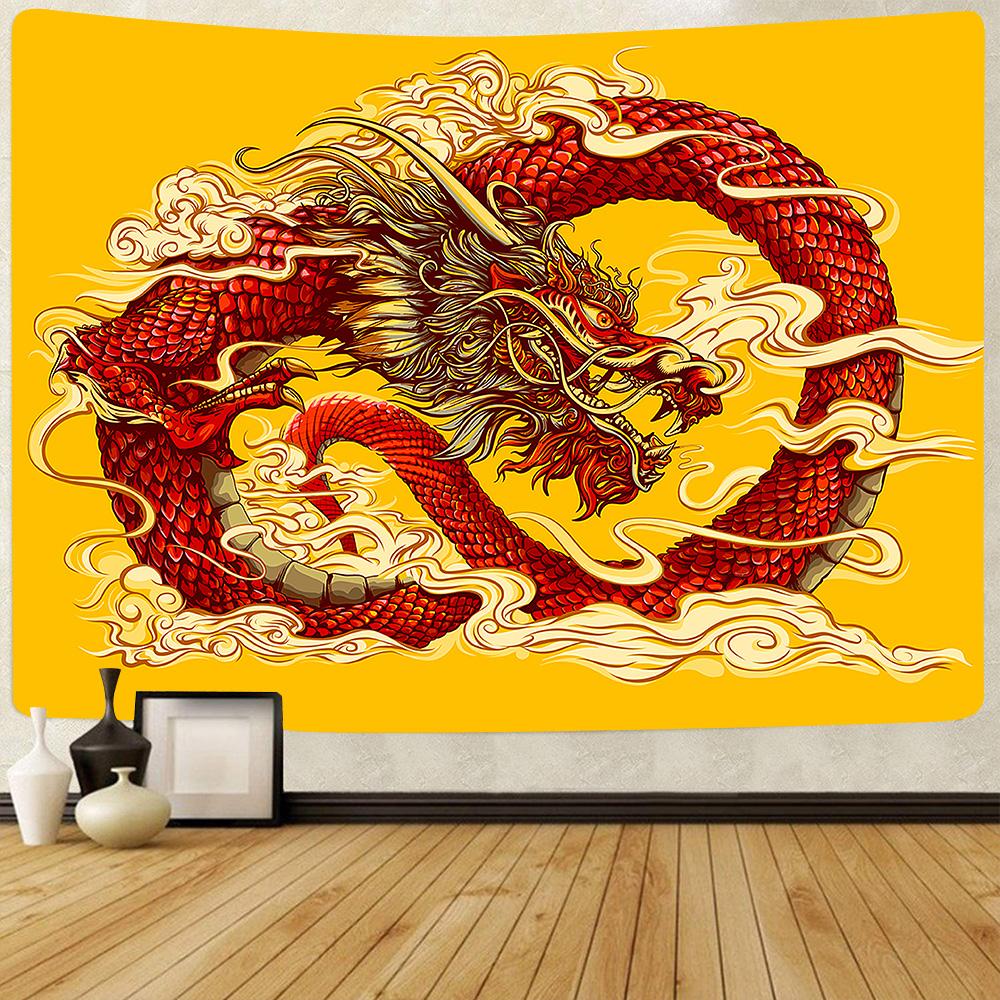 Неоновый цвет гобелен с черепом — фото 18