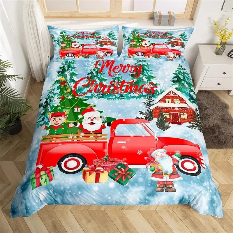 Comforter Lovely Cat Comforter Merry Christmas Bedding Set Cute Animal Themed King Microfiber Cartoon Kitten Pet Bed Set