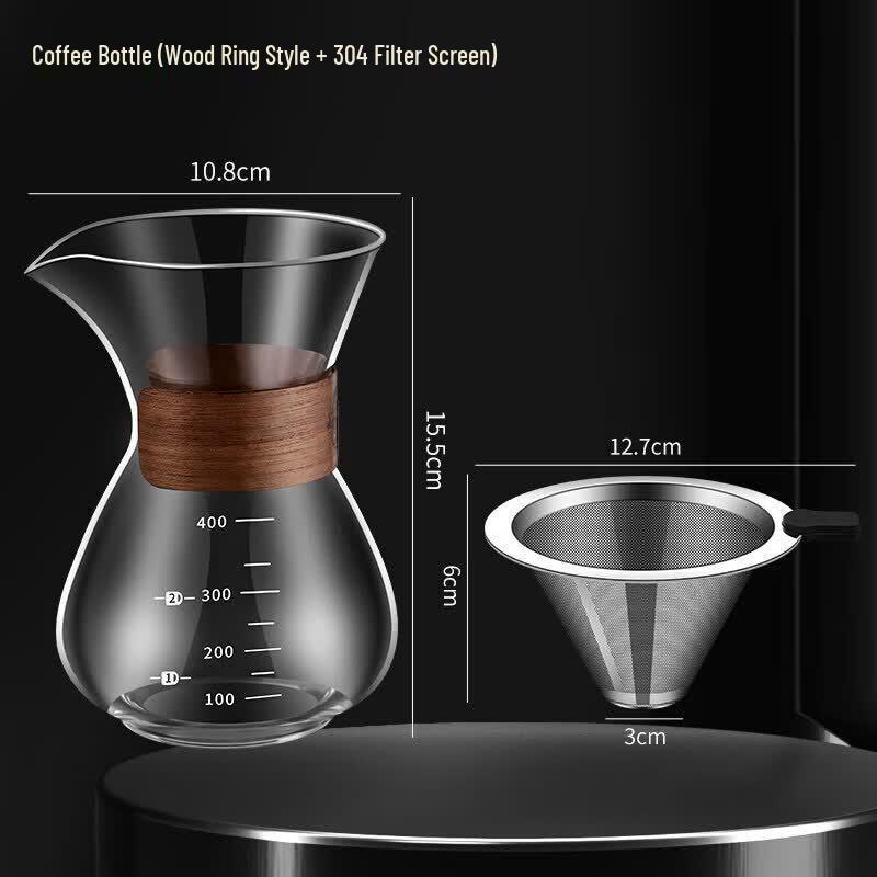 Qiwei Glass Pour Over Coffee Server Set