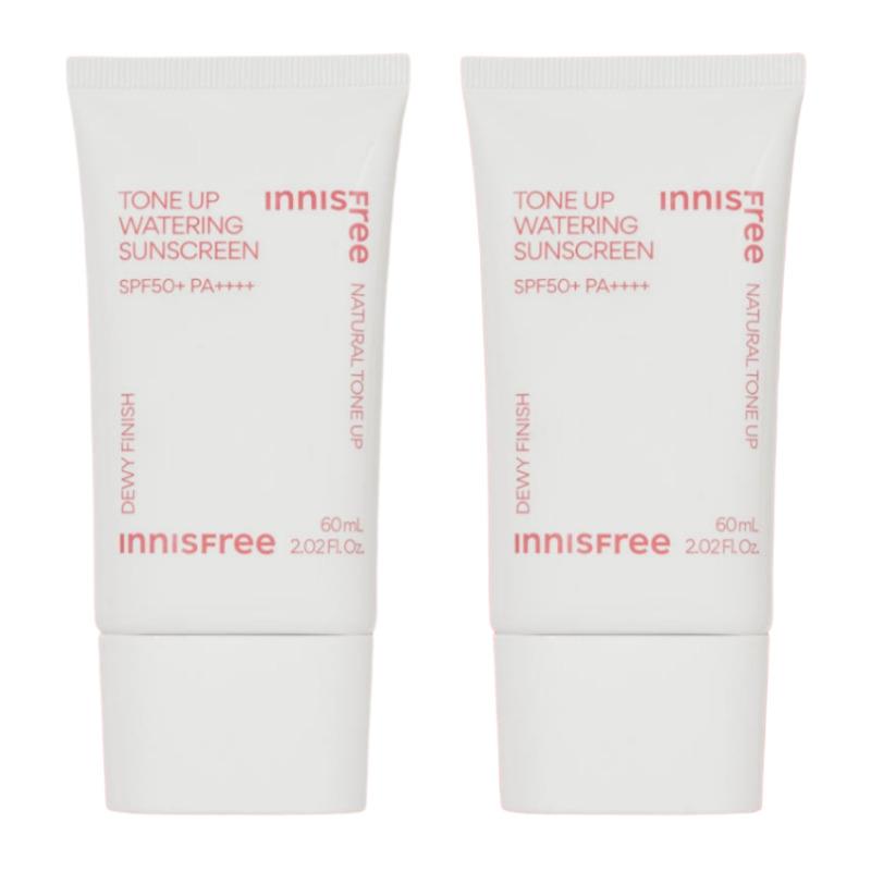 Innisfree Tone-Up Watering Sunscreen SPF50+ PA++++ 60ml × 2