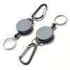 Elasticity Nylon Wire Rope Keychain Easy Buckle Badge Reel ID Card Holder Outdoor Sports Key Ring