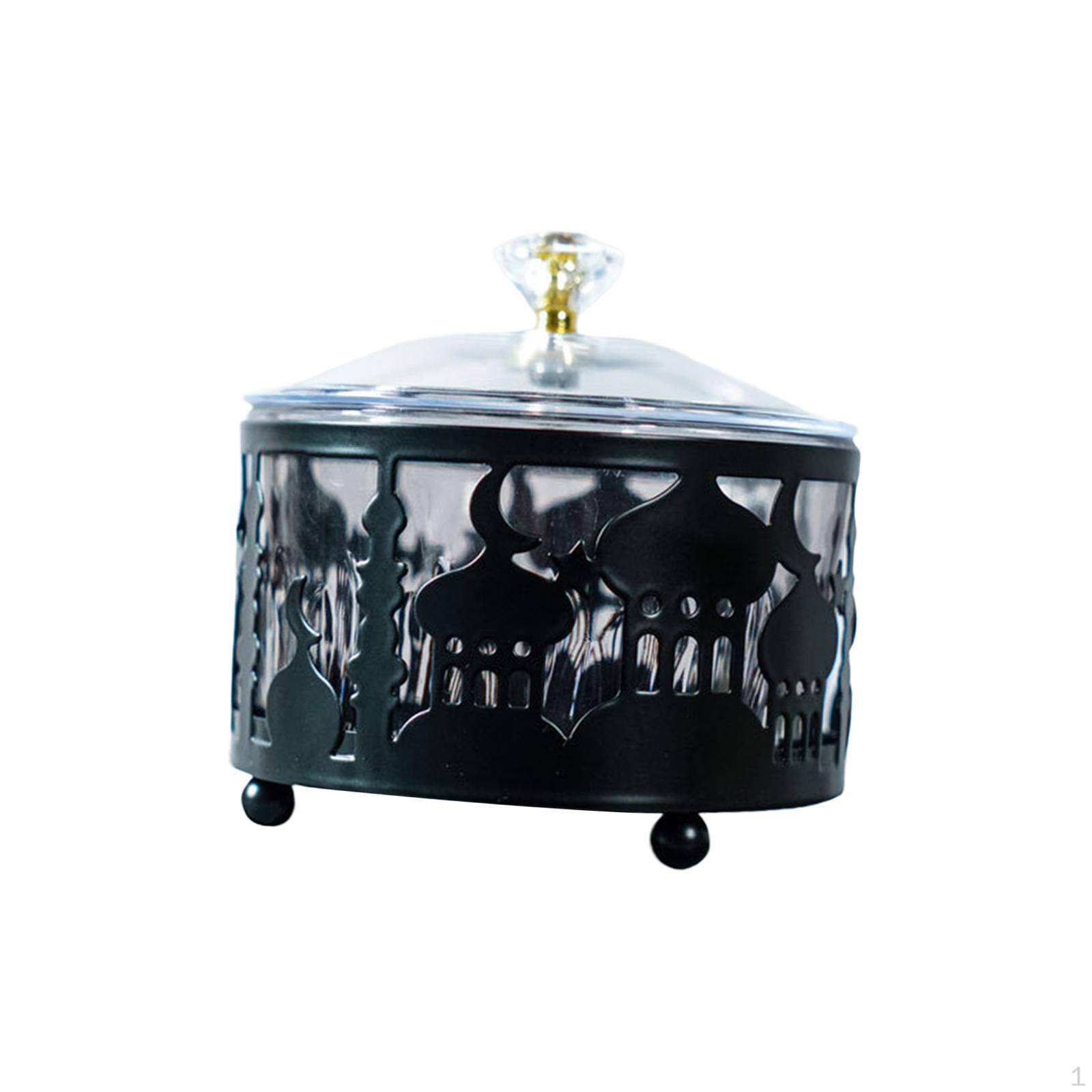 

Поднос для Рамадана, сервирующий завтрак, золотой контейнер для хранения исламской еды, тарелка Мубарак для Ид чёрный