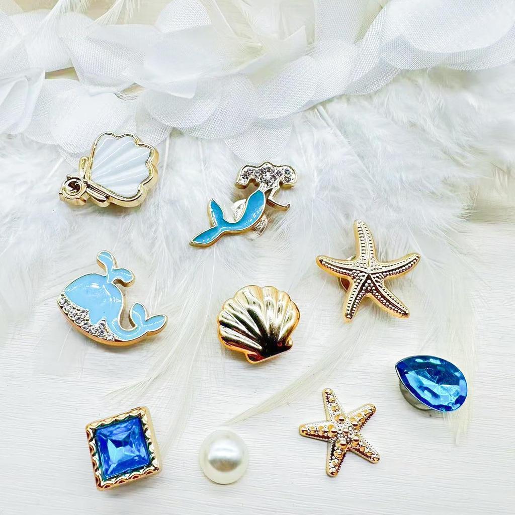 Ocean Wind Tunnel Starfish & Shell Shoe Buckle Decorations