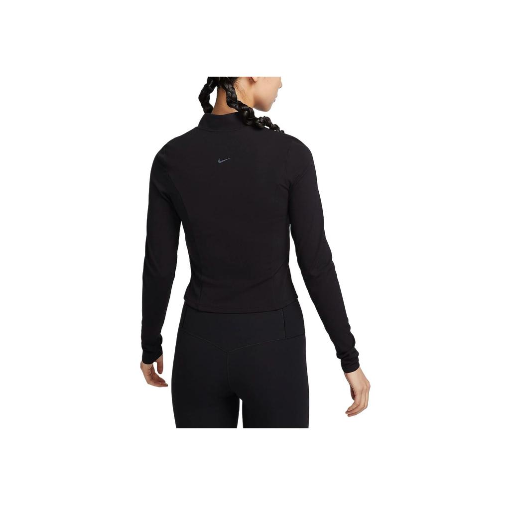 Nike Zenvy Air Series Quick-Dry Full-Length Zip-Up Long Sleeve Cardigan Sweatshirt Women Outerwear Black Cool-Gray FV7424010