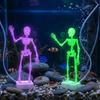 Realistic Dancing Skeleton Aquarium Bubbler 1D Printed with Pipe Suction Cup Fish Tank Dance Skull Bubbler Underwater