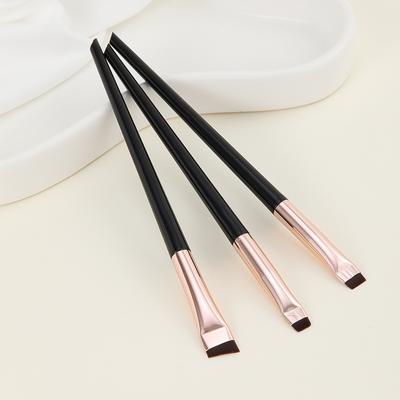 3Pcs Eyebrow Makeup Brush Set, Long Pole Eyebrow Fiber Brush, Blade Eyeliner Brush, Makeup Brush Tool.