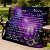 1pc Letter for Niece Throw Blanket Polyester Fiber, Lightweight Flannel, Soft & Warm, All Season Use for Outdoor, Camping Digital Print
