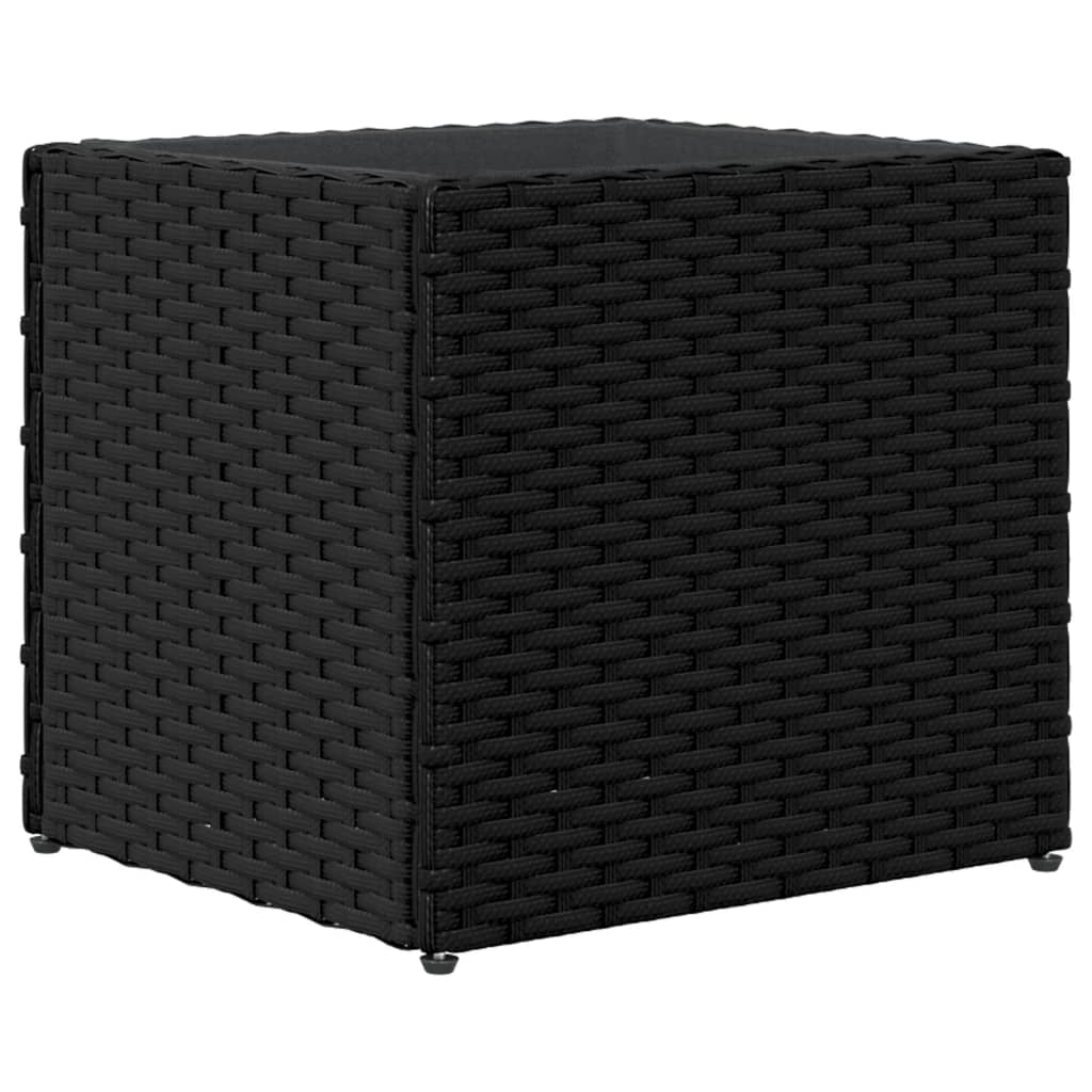 Vidaxl Donica Ogrodowa, Czarna, 36X30X32 Cm, Rattan Pe