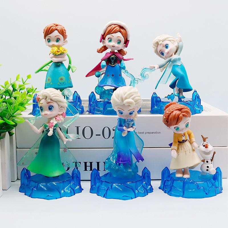Elsa Frozen Anna Olaf Characters Model Ornament For Decoration Desktop