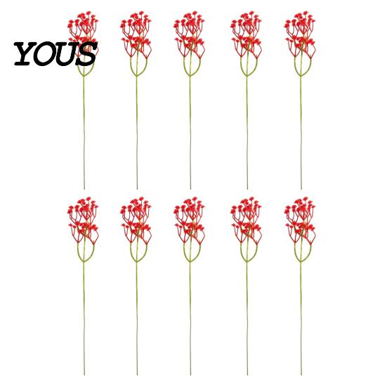 Table Ornament Flower Stems 10Pcs Artificial Baby Breath Flowers, Gypsophila Fake Floral Bouquet, Bendable Realistic Plastic for Vase Faux
