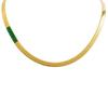 Popular Temperament Sweater Chain Boy Girl Stainless Steel Gold Green Zircon Necklaces for Daily
