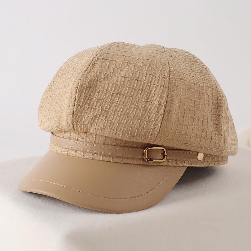 British style beret women's new fashion versatile painter hat showing face ducktongue octagonal hat